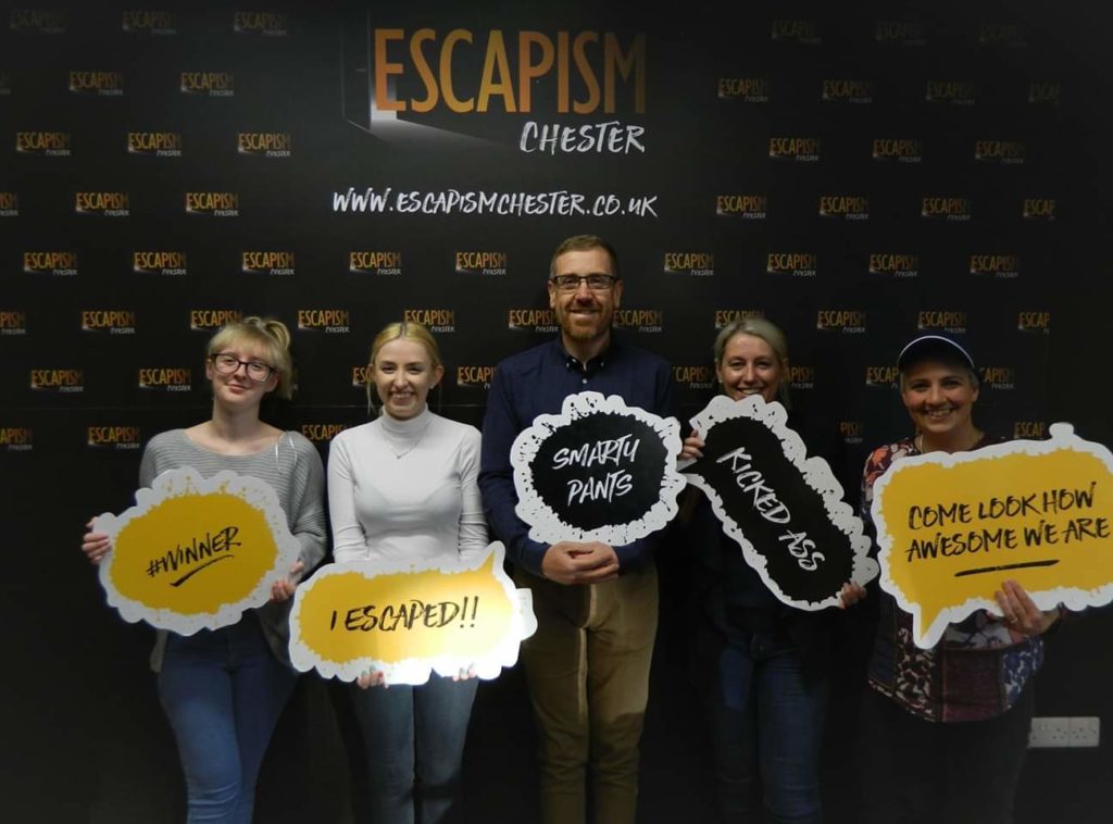 Chester team visit escape room
