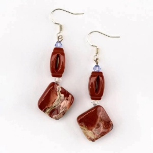Fiery Red Jasper Earrings