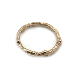Solid Gold Walnut Ring