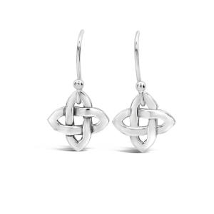 Cross Celtic Knot Earrings - Argentium Silver