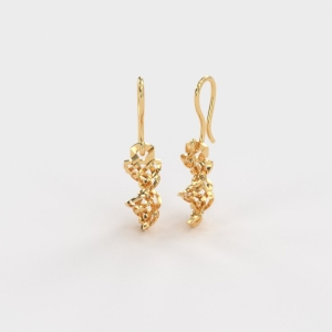 Dirk Handle Twist Earrings - 14K Yellow Gold