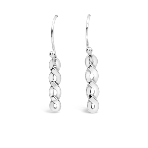 Drop Celtic Knot Earrings - Argentium Silver