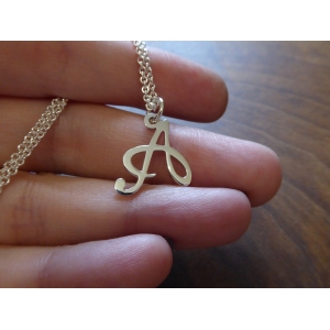 Letter A Initial Charm Necklace