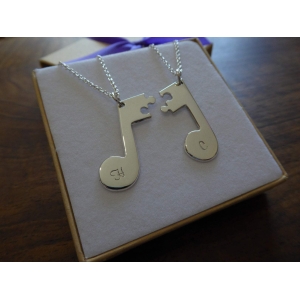 Music Note Friendship Necklace