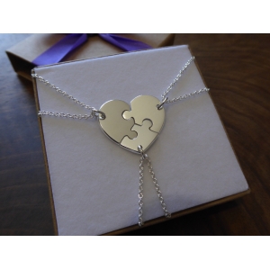 Three Puzzle Necklaces for Best Friends