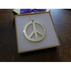 Silver Peace Symbol, Ban the Bomb Pendant
