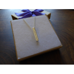 Stamped Name Bar Necklace