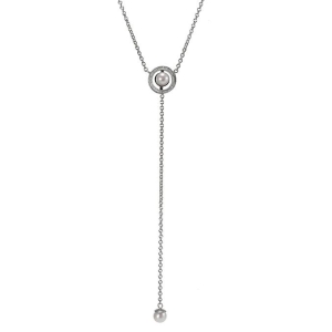 Circles & Pearls Drop Necklace