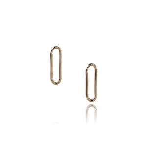 Gold Paper Clip Earrings (Mini)