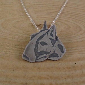 Sterling Silver English Bull Terrier Necklace