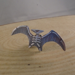 Sterling Silver Pterodactyl Fossil Pin Brooch