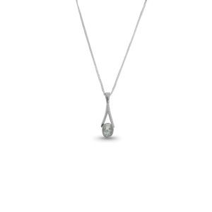 Dainty Oval Drop Memorial Ashes Necklace