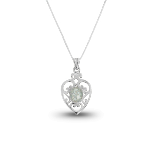 Fancy Heart Memorial Ashes Necklace