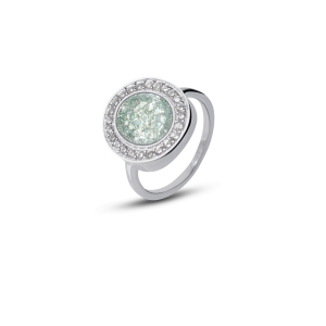 Halo Cubic Zirconia (CZ) Oval Ashes Ring