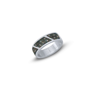 Mens Triple Channel Memorial Ashes Ring