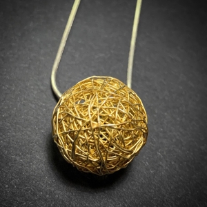 Wraparound Ball Pendant - Gold Plated