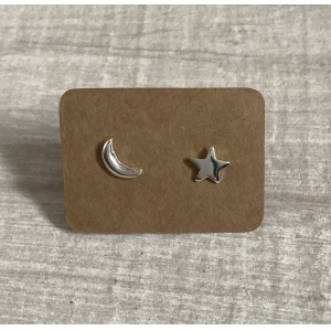 Love you to the Moon and Star Studs