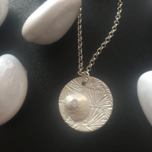 Ice Crackle Shell Pendant