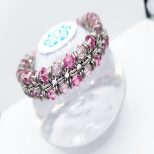 Pink Ice Chainmaille Bracelet