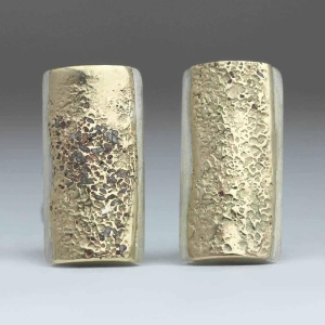 Silver and Sandcast 9ct Gold Cufflinks