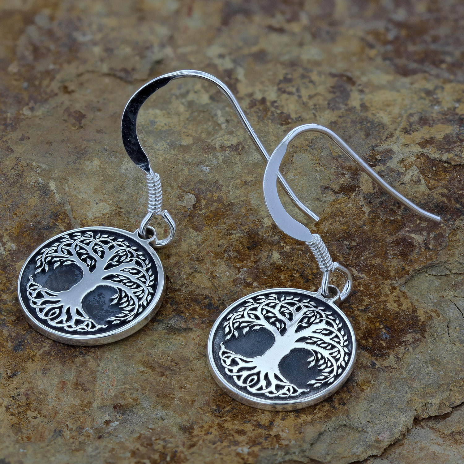 Silver tree clearance earrings