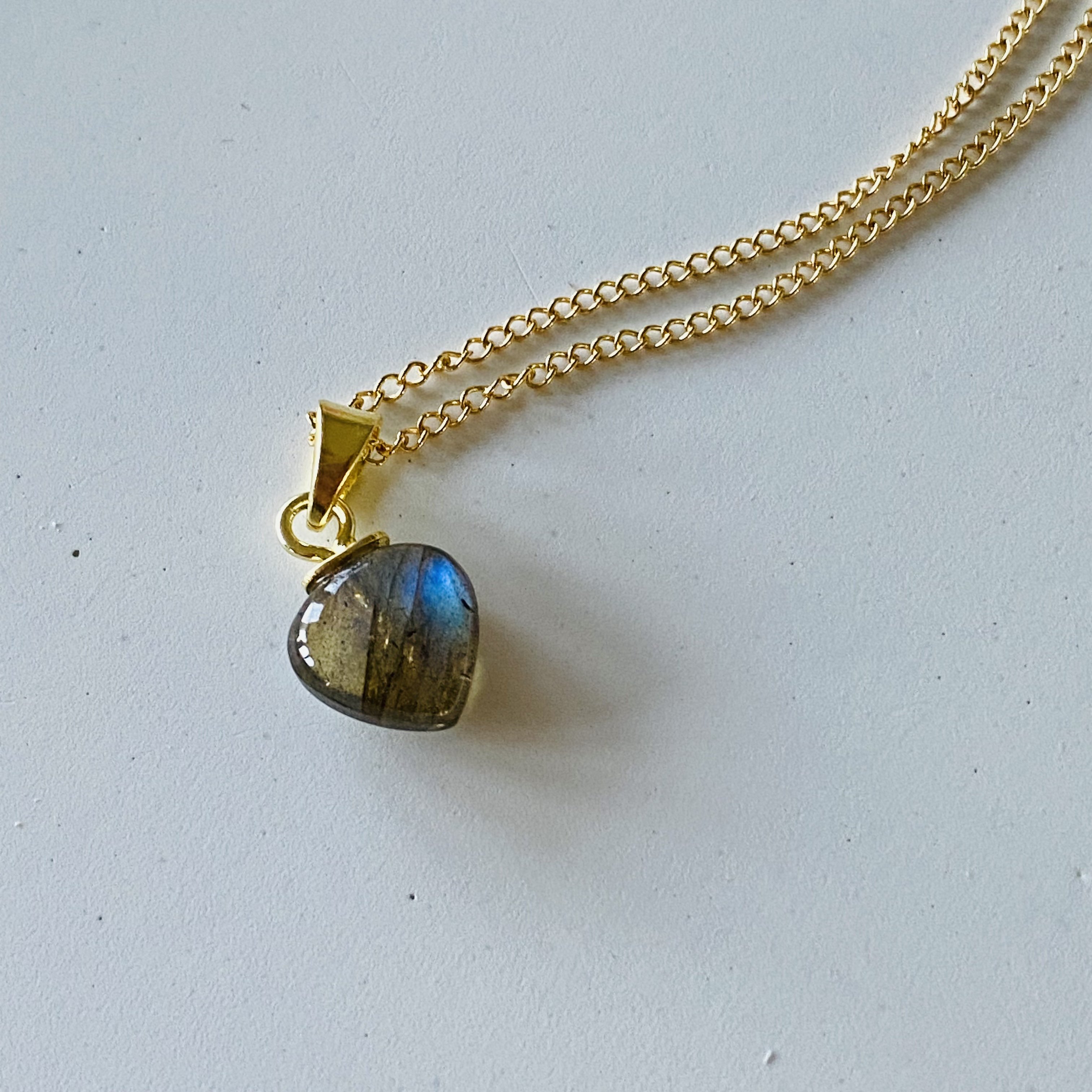 Blue Labradorite Gemstone Necklace Handmade Silver Pendant | The British  Craft House