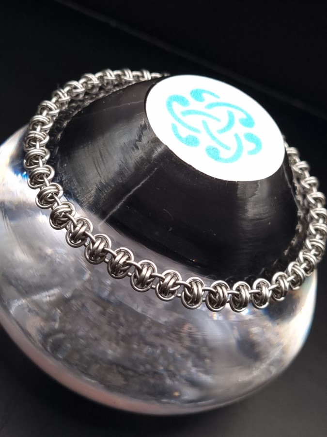 Barrel Weave Micro Chainmaille Bracelet