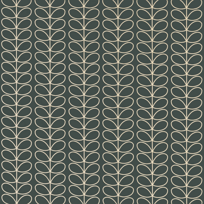 Orla Kiely Linear Stem Cool Grey Matt Wipe Clean Tablecloth