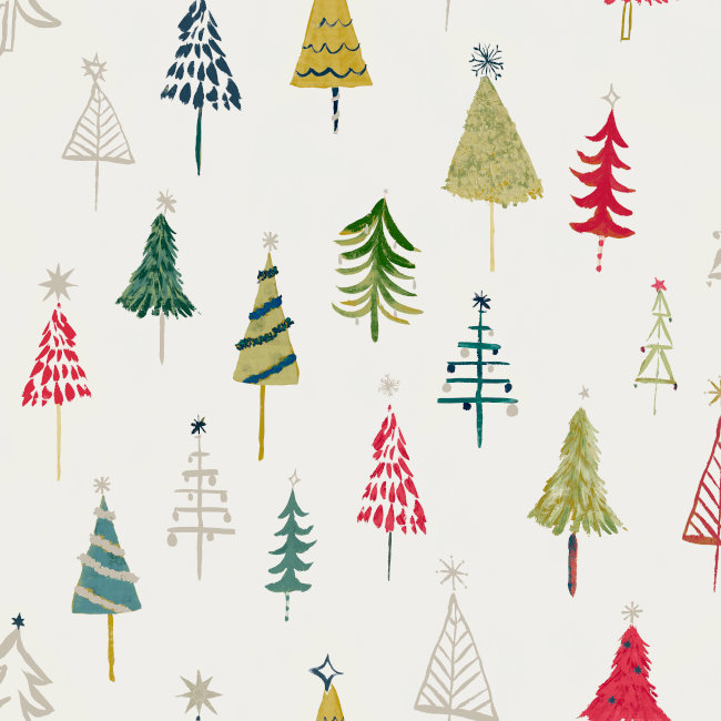 Christmas Trees Frost Gloss Wipe Clean Tablecloth