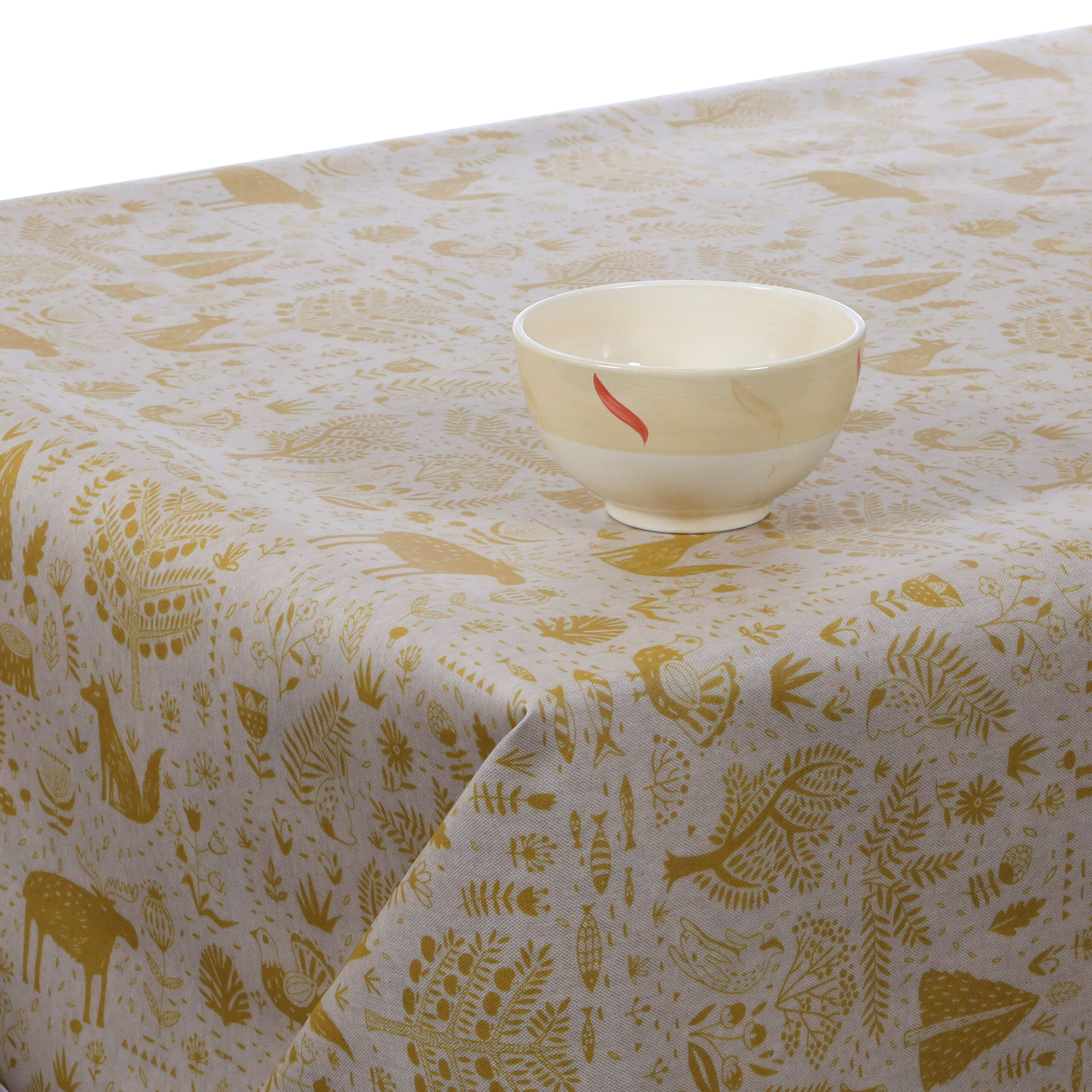 Christmas Trees Aqua Gloss Wipe Clean Tablecloth