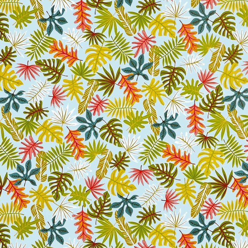 Tropical Fall Wipe Clean Tablecloth to show bold use of colour