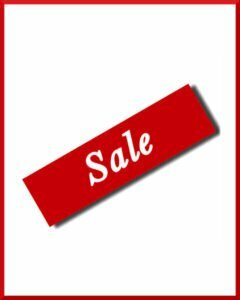 Check out our SALE section.  Sale banner with white letters and red background