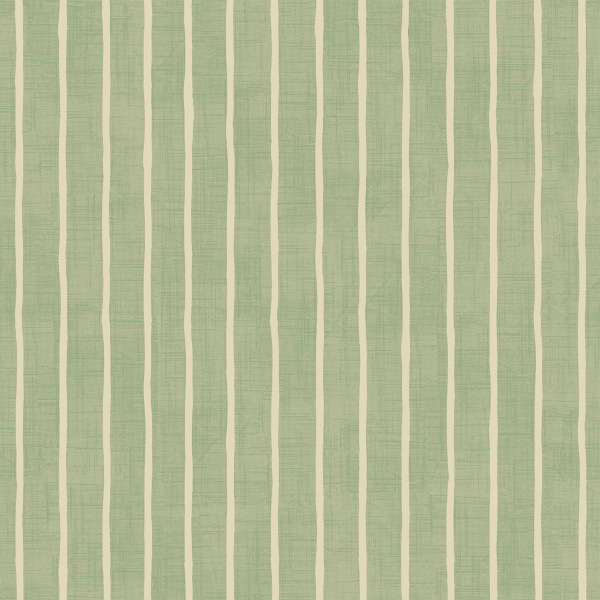 Pencil Stripe Lemongrass Matt Wipe Clean Oilcloth Tablecloth