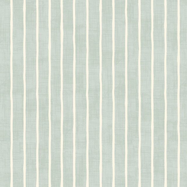 Pencil Stripe Duckegg matt Wipe Clean Oilcloth tablecloth