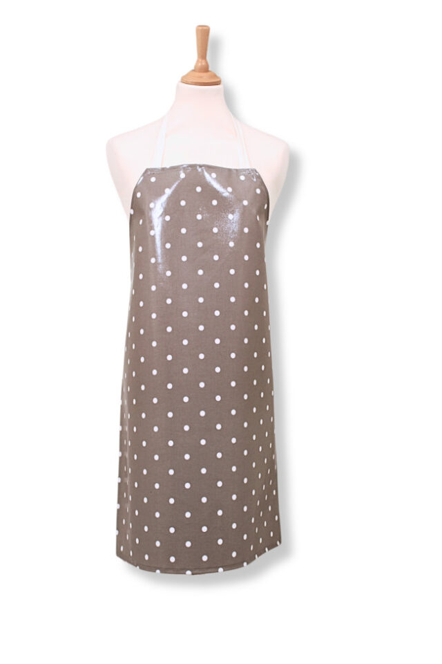 Dotty Smoke Adult Wipe Clean Oilcloth Apron