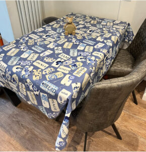 Pantry Denim Wipe Clean Oilcloth Tablecloth