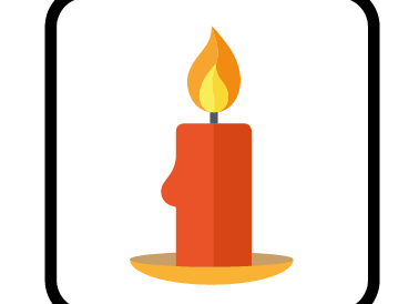 candle safety icon