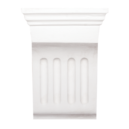 Small Fluted Plaster Corbel - H17 x W13 x D6.5cm