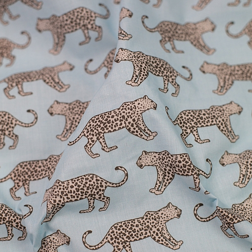 Pink Leopard Print - Polycotton Fabric - Fabric Love