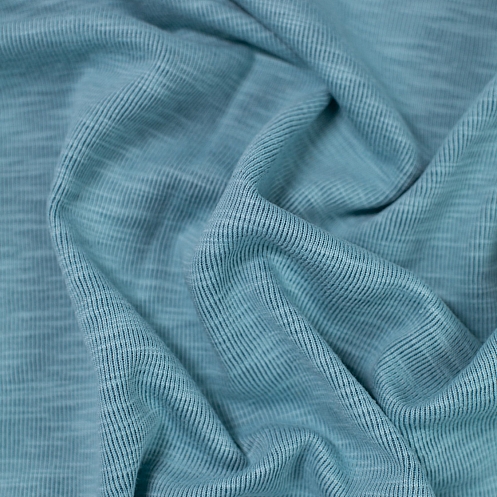 Double Face Textured Stretch Knit Fabric Azure, 1248305