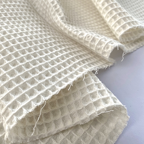 Natural Cotton Waffle Fabric - 9385 – G.k Fashion Fabrics