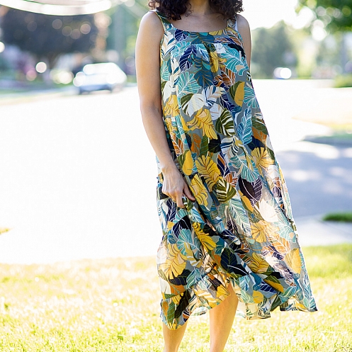 rayon crinkle dress