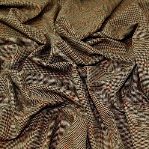 2.5 Metres Black Pure Wool Panama Jacketing Fabric Made In England 