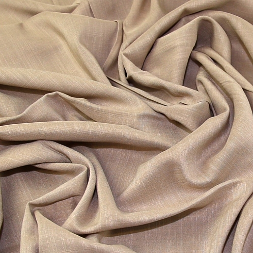 Taupe Crepe Viscose Fabric by the yard - 550