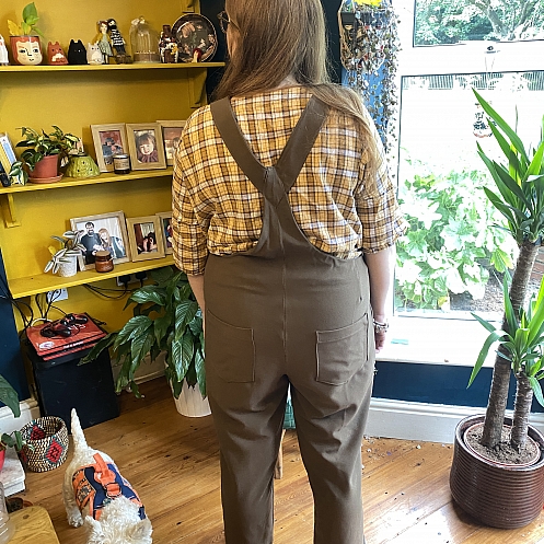 H＞GABA HIGH WAIST SUSPENDERS PANTS - masterbatch.com