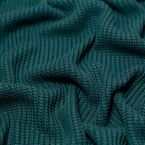 Mind the Maker – Organic Brushed Jacquard Knit – Large Check - Indigo/Lilac  - Stonemountain & Daughter Fabrics