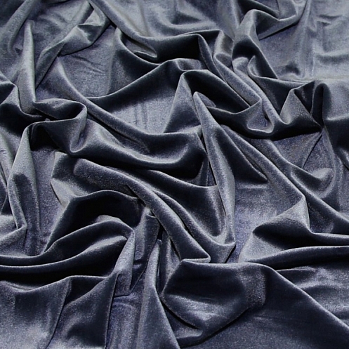 Knit cotton velvet fabric with plenty of stretch and a soft lush