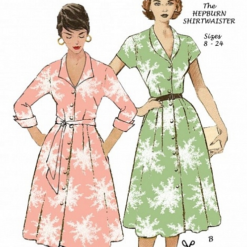 Now & Then Patterns Sewing Pattern The Ritz Pleat Dress Women UK 8 to 22