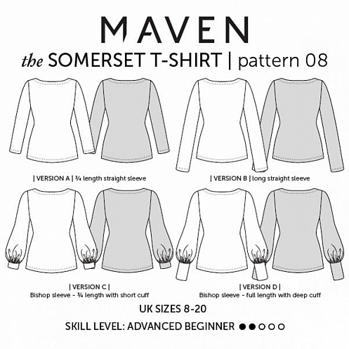 Size Chart - Maven Sewing Patterns & Sustainable Haberdashery
