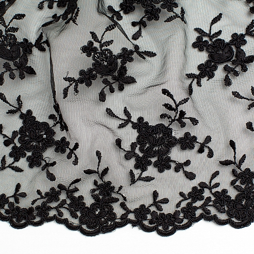 Minerva Core Range Embroidered Tulle Lace Fabric, 1196786